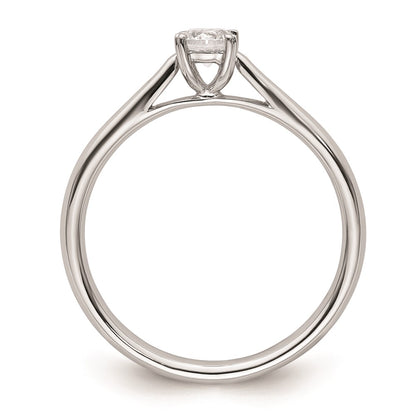14k White Gold 1/4 carat (4.10 mm) 4-Prong Round Solitaire Engagement Ring Mounting