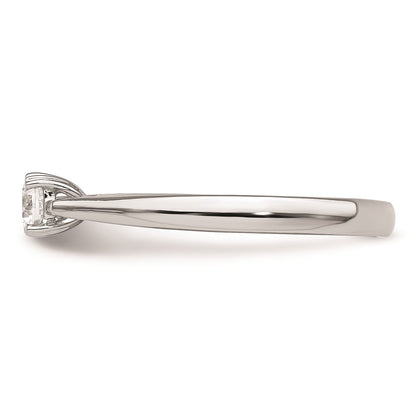 14k White Gold 1/4 carat (4.10 mm) 4-Prong Round Solitaire Engagement Ring Mounting