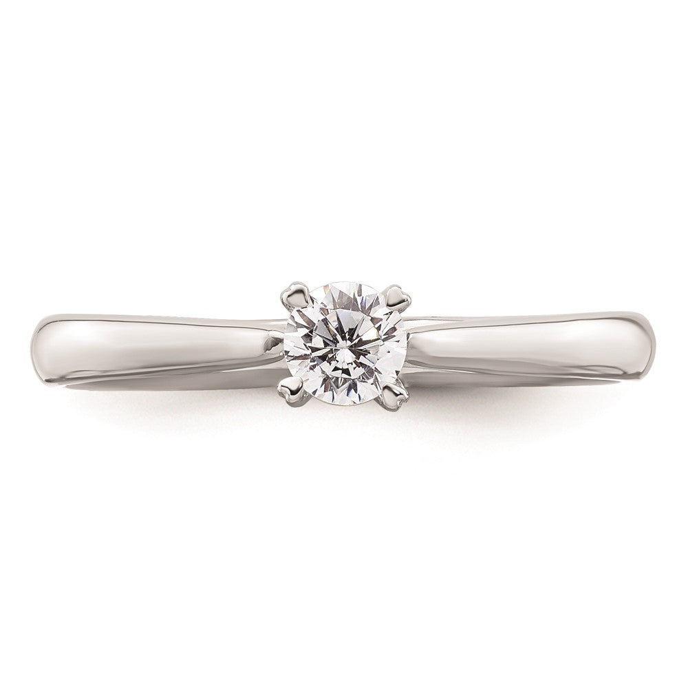 14k White Gold 1/4 carat (4.10 mm) 4-Prong Round Solitaire Engagement Ring Mounting
