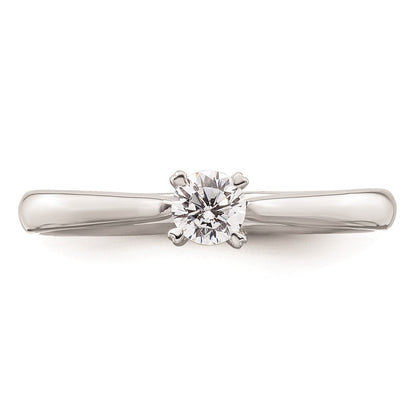 14k White Gold 1/4 carat (4.10 mm) 4-Prong Round Solitaire Engagement Ring Mounting