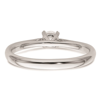 14k White Gold 1/4 carat (4.10 mm) 4-Prong Round Solitaire Engagement Ring Mounting