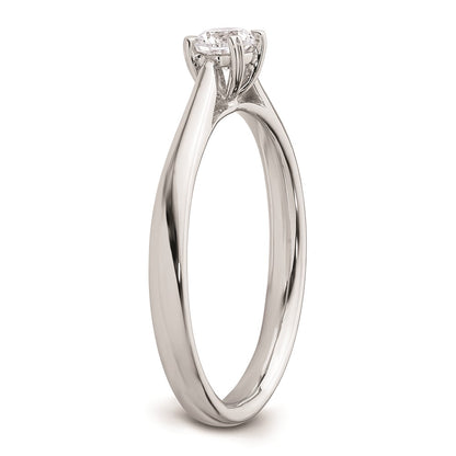 14k White Gold 1/4 carat (4.10 mm) 4-Prong Round Solitaire Engagement Ring Mounting
