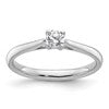 True Origin 14K White Gold 1/4 carat Lab Grown Diamond VS+ F+ Complete Round Solitaire Ring