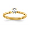True Origin 14K Yellow Gold 1/4 carat Lab Grown Diamond VS+ F+ Complete Round Solitaire Ring