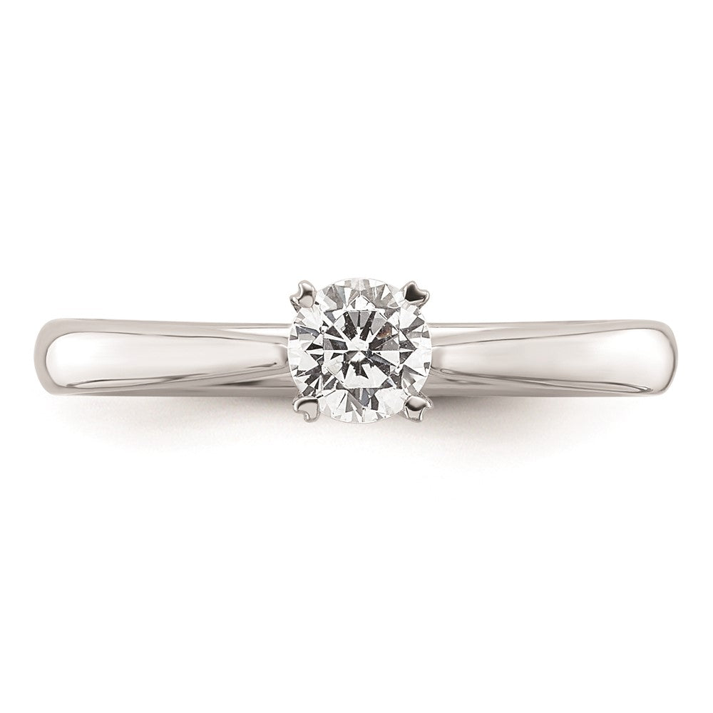 14k White Gold 1/3 carat (4.50 mm) 4-Prong Round Solitaire Engagement Ring Mounting