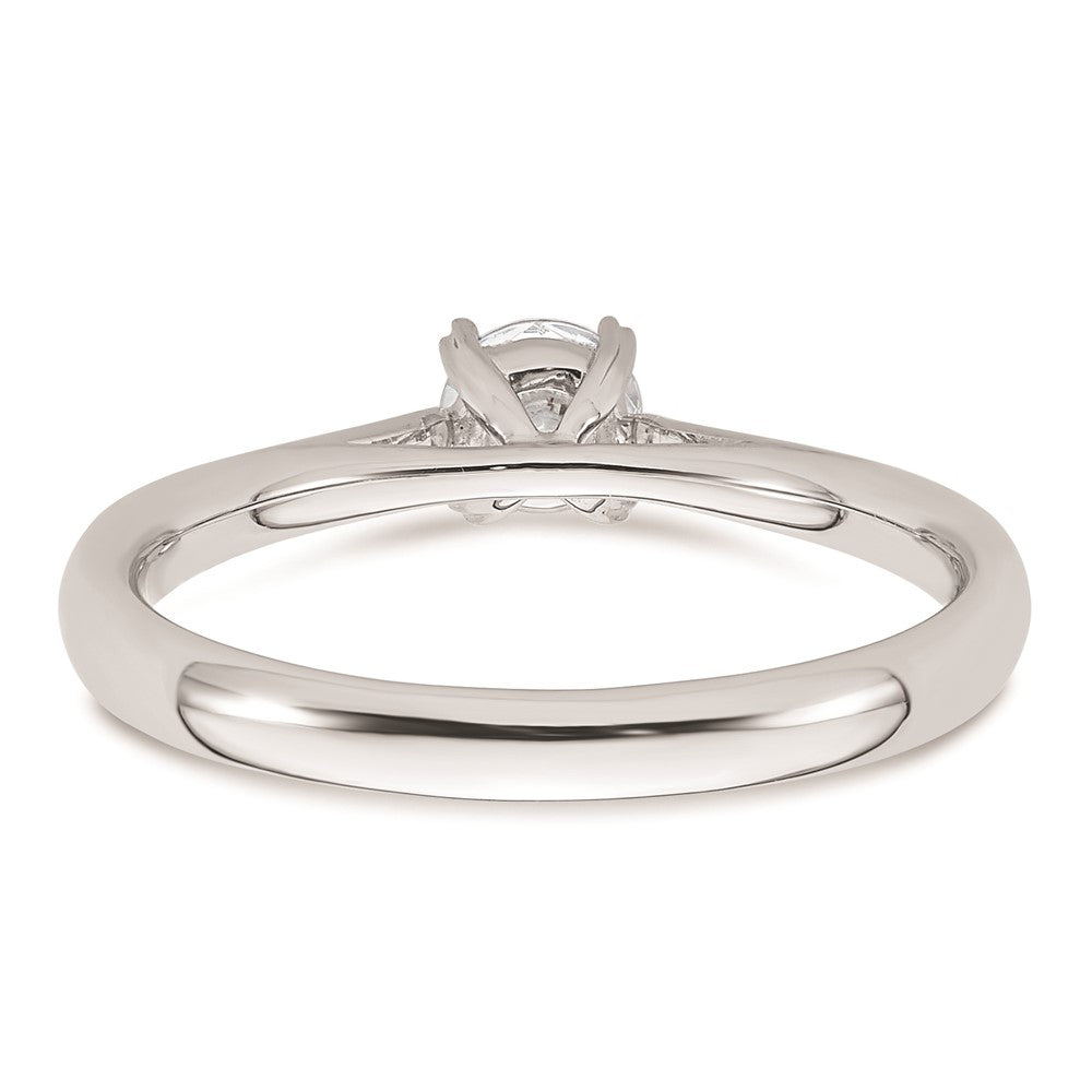 14k White Gold 1/3 carat (4.50 mm) 4-Prong Round Solitaire Engagement Ring Mounting