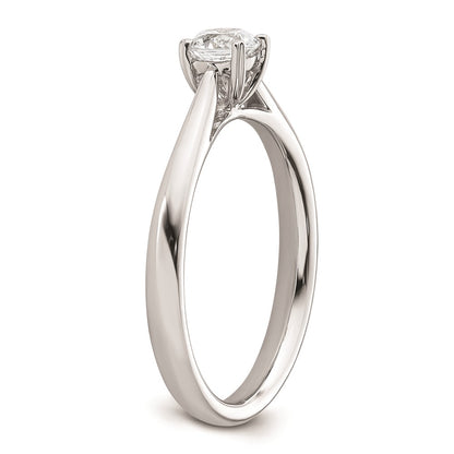 14k White Gold 1/3 carat (4.50 mm) 4-Prong Round Solitaire Engagement Ring Mounting