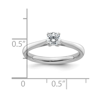 14k White Gold 1/3 carat (4.50 mm) 4-Prong Round Solitaire Engagement Ring Mounting
