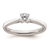 14k White Gold 1/3 carat (4.50 mm) 4-Prong Round Solitaire Engagement Ring Mounting