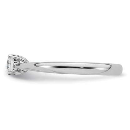 True Origin 14K White Gold 1/3 carat Lab Grown Diamond VS+ F+ Complete Round Solitaire Ring