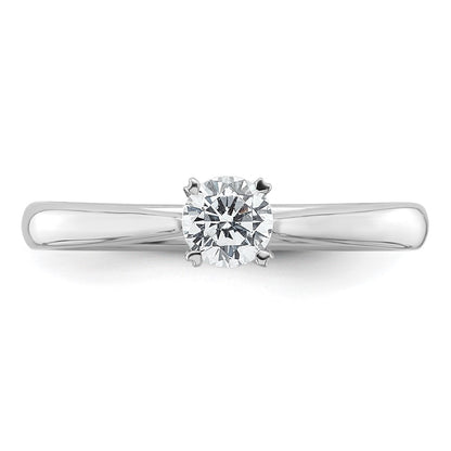 True Origin 14k White Gold 1/3 carat Lab Grown Diamond VS/SI+ G+ Round Solitaire Engagement Ring