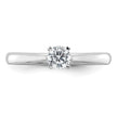 True Origin 14k White Gold 1/3 carat Lab Grown Diamond VS+ F+ Round Solitaire Engagement Ring
