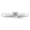 True Origin 14k White Gold 1/3 carat Lab Grown Diamond VS+ F+ Round Solitaire Engagement Ring