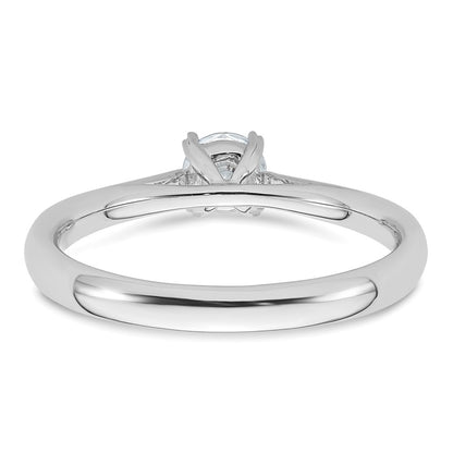 True Origin 14K White Gold 1/3 carat Lab Grown Diamond VS+ F+ Complete Round Solitaire Ring