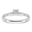 True Origin 14k White Gold 1/3 carat Lab Grown Diamond VS+ F+ Round Solitaire Engagement Ring