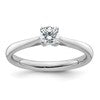 True Origin 14k White Gold 1/3 carat Lab Grown Diamond VS/SI+ G+ Round Solitaire Engagement Ring