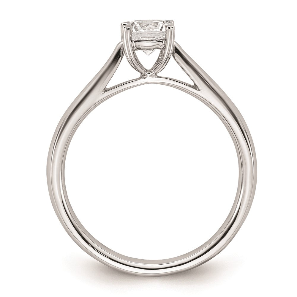 14k White Gold 1/2 carat (5.20 mm) 4-Prong Round Solitaire Engagement Ring Mounting