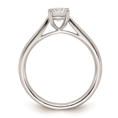 14k White Gold 1/2 carat (5.20 mm) 4-Prong Round Solitaire Engagement Ring Mounting