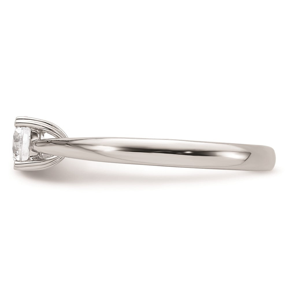14k White Gold 1/2 carat (5.20 mm) 4-Prong Round Solitaire Engagement Ring Mounting