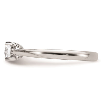 14k White Gold 1/2 carat (5.20 mm) 4-Prong Round Solitaire Engagement Ring Mounting