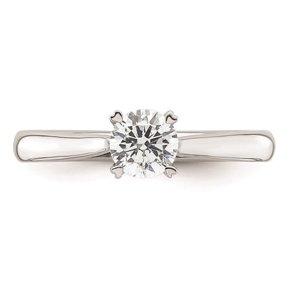 14k White Gold 1/2 carat (5.20 mm) 4-Prong Round Solitaire Engagement Ring Mounting