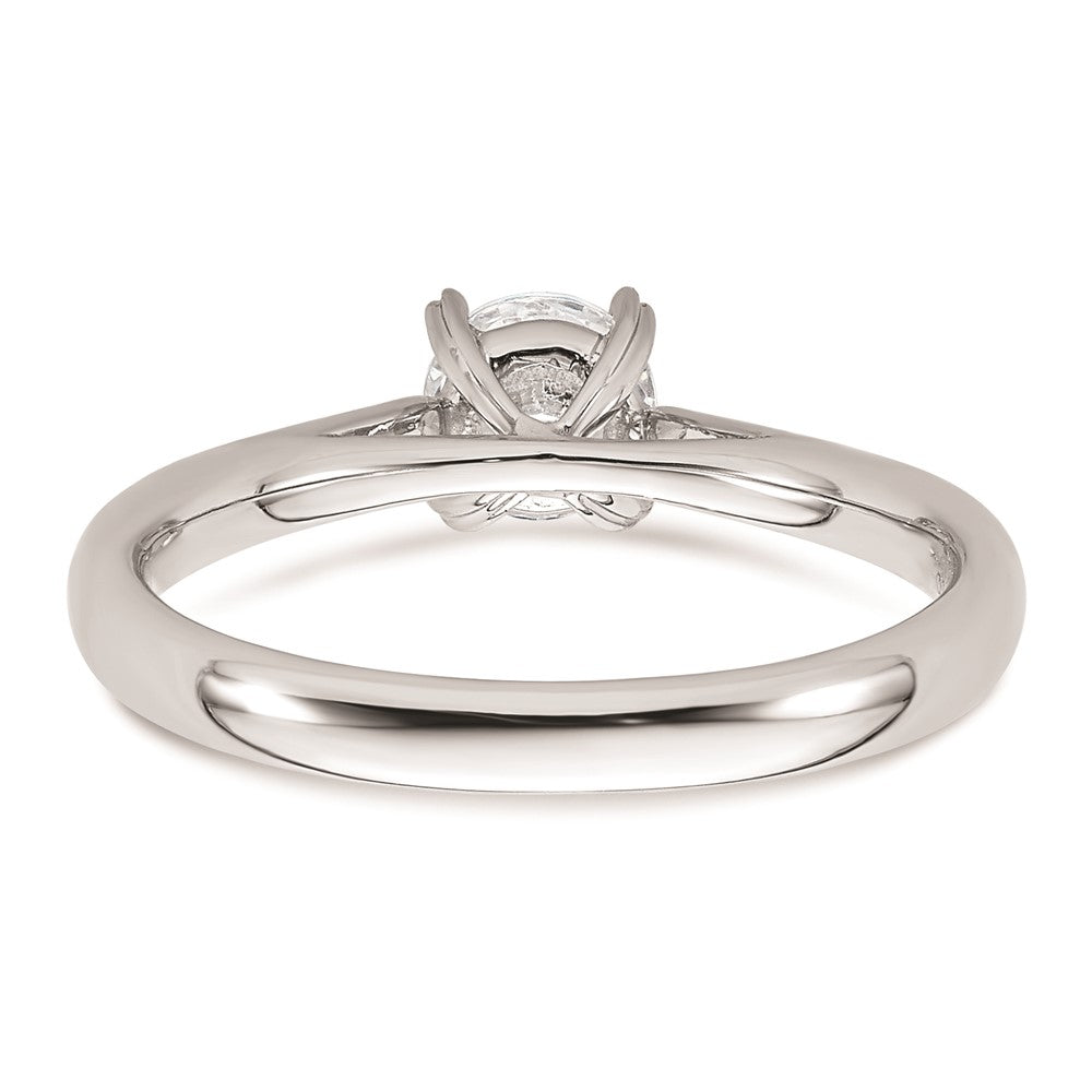 14k White Gold 1/2 carat (5.20 mm) 4-Prong Round Solitaire Engagement Ring Mounting