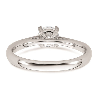 14k White Gold 1/2 carat (5.20 mm) 4-Prong Round Solitaire Engagement Ring Mounting