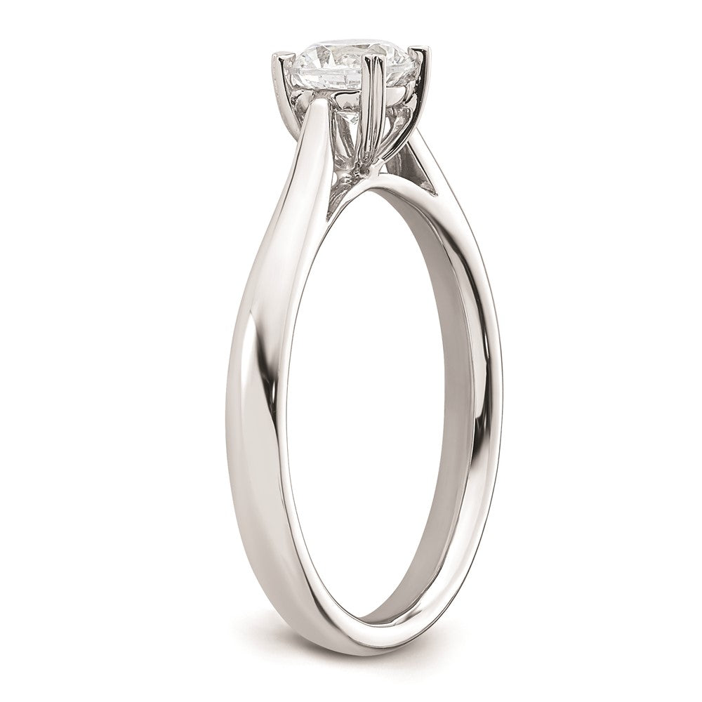 14k White Gold 1/2 carat (5.20 mm) 4-Prong Round Solitaire Engagement Ring Mounting