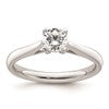 14k White Gold 1/2 carat (5.20 mm) 4-Prong Round Solitaire Engagement Ring Mounting