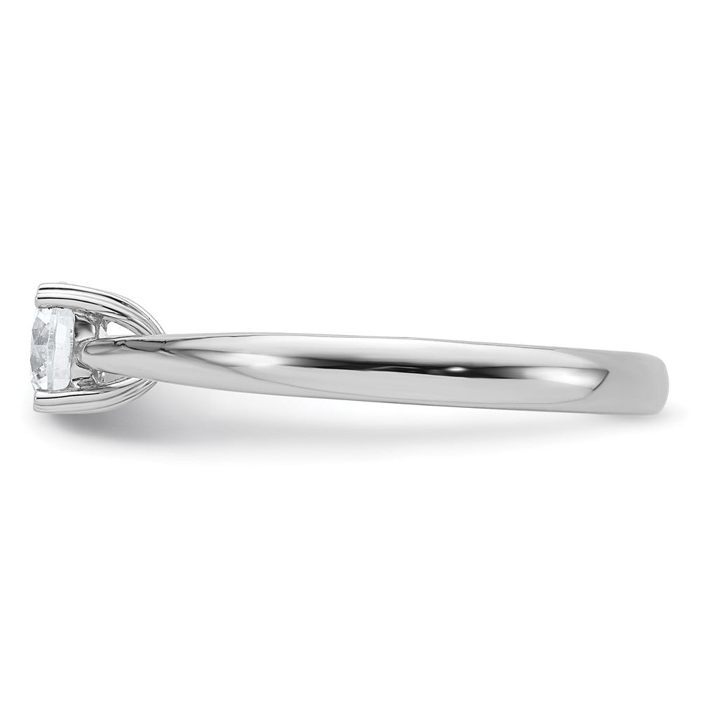 True Origin 14k White Gold 1/2 carat Lab Grown Diamond VS/SI+ G+ Round Solitaire Engagement Ring