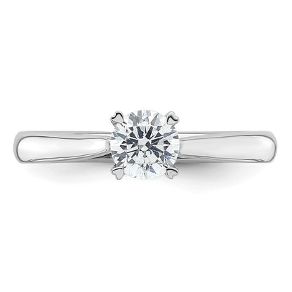 True Origin 14K White Gold 1/2 carat Lab Grown Diamond VS+ F+ Complete Round Solitaire Ring