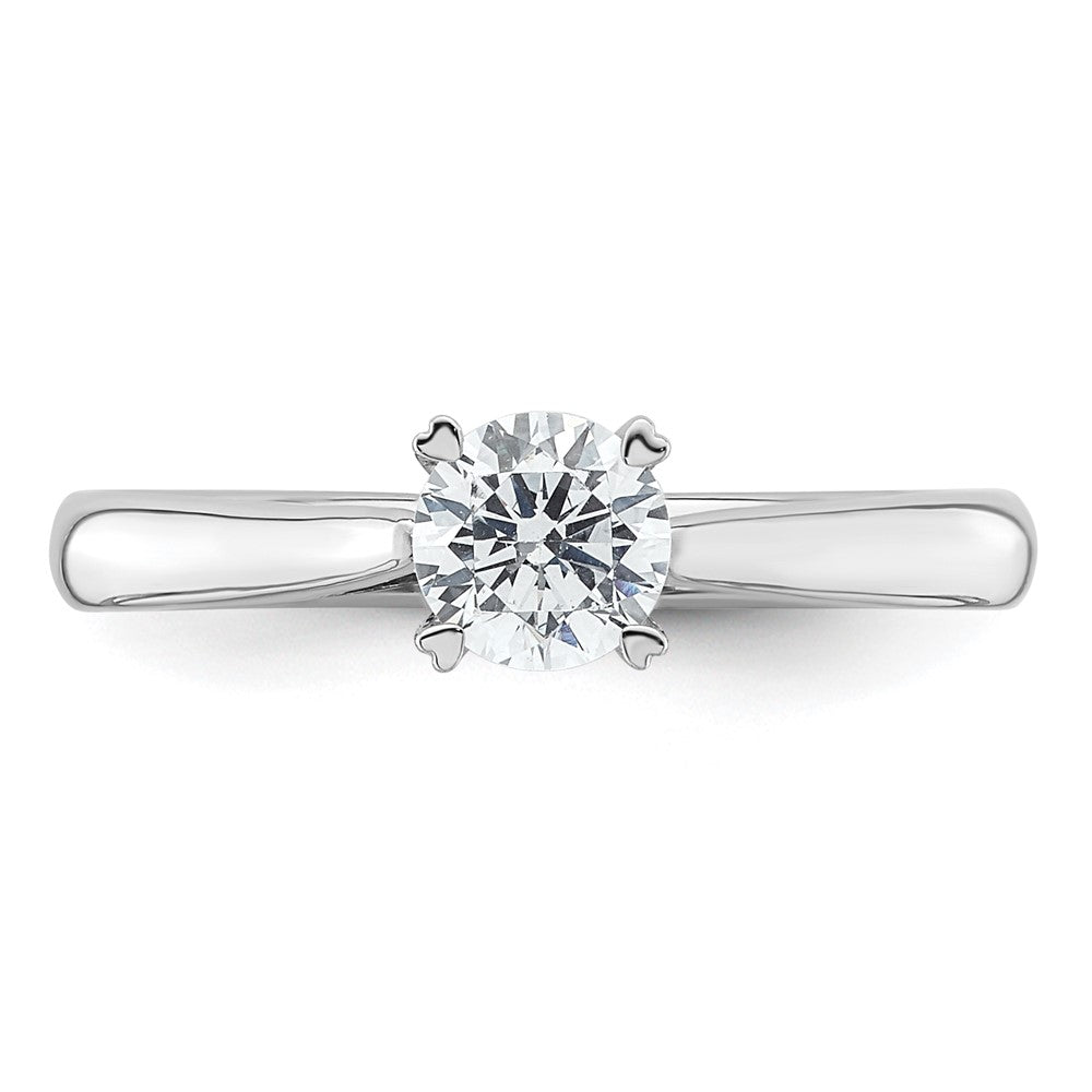 True Origin 14k White Gold 1/2 carat Lab Grown Diamond VS/SI+ G+ Round Solitaire Engagement Ring