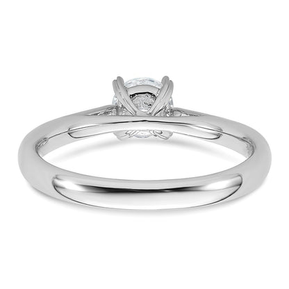 True Origin 14K White Gold 1/2 carat Lab Grown Diamond VS+ F+ Complete Round Solitaire Ring