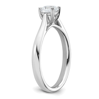 True Origin 14K White Gold 1/2 carat Lab Grown Diamond VS+ F+ Complete Round Solitaire Ring
