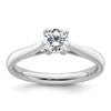 True Origin 14K White Gold 1/2 carat Lab Grown Diamond VS+ F+ Complete Round Solitaire Ring