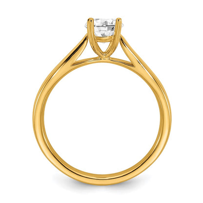True Origin 14K Yellow Gold 1/2 carat Lab Grown Diamond VS+ F+ Complete Round Solitaire Ring