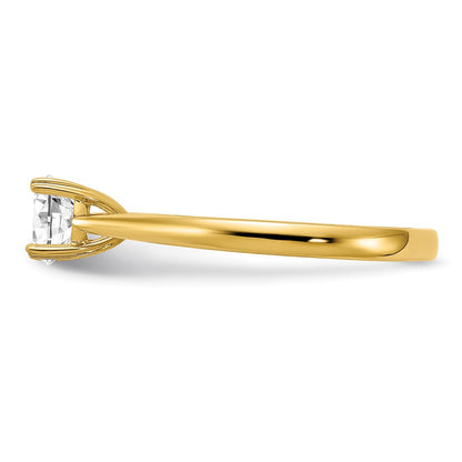 True Origin 14k 1/2 carat Lab Grown Diamond VS/SI+ G+ Round Solitaire Engagement Ring