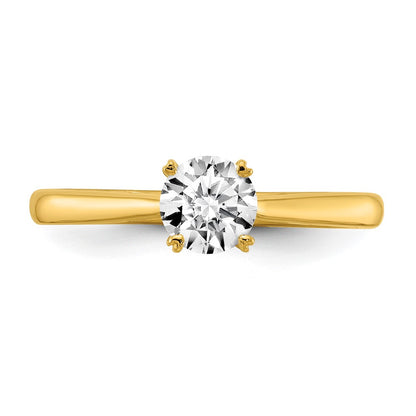 True Origin 14K Yellow Gold 1/2 carat Lab Grown Diamond VS+ F+ Complete Round Solitaire Ring