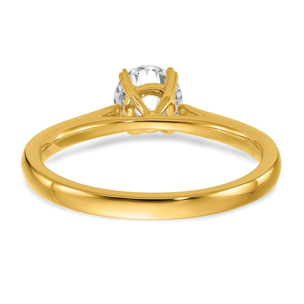 True Origin 14K Yellow Gold 1/2 carat Lab Grown Diamond VS+ F+ Complete Round Solitaire Ring