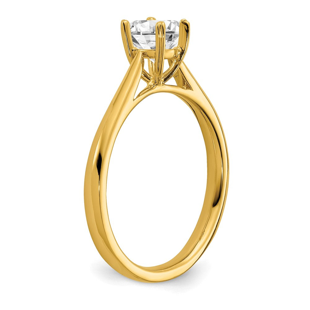 True Origin 14K Yellow Gold 1/2 carat Lab Grown Diamond VS+ F+ Complete Round Solitaire Ring