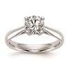 14k White Gold 1 carat (6.50 mm) 4-Prong Round Solitaire Engagement Ring Mounting