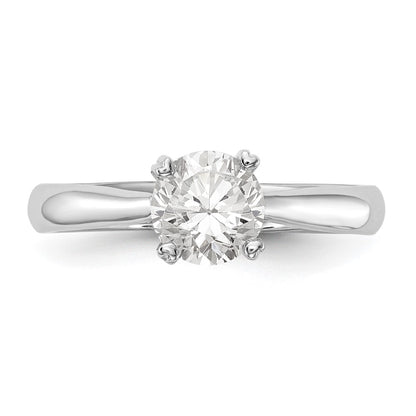 True Origin 14k White Gold 1 carat Lab Grown Diamond VS/SI+ G+ Round Solitaire Engagement Ring