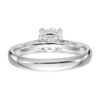 True Origin 14k White Gold 1/2 carat Certified Complete Lab Grown Diamond VS+ F+ Round Solitaire Engagement Ring