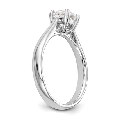 True Origin 14k White Gold 1/2 carat Certified Complete Lab Grown Diamond VS+ F+ Round Solitaire Engagement Ring