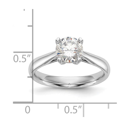 True Origin 14k White Gold 1/2 carat Certified Complete Lab Grown Diamond VS+ F+ Round Solitaire Engagement Ring