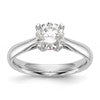 True Origin 14k White Gold 1/4 carat Certified Complete Lab Grown Diamond VS+ F+ Round Solitaire Engagement Ring