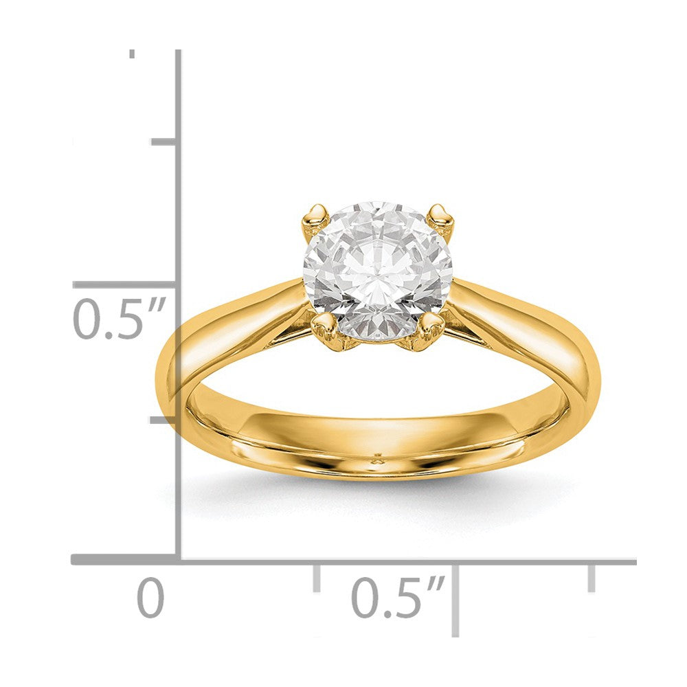 True Origin 14k 3/4 carat Lab Grown Diamond VS/SI+ G+ Round Solitaire Engagement Ring