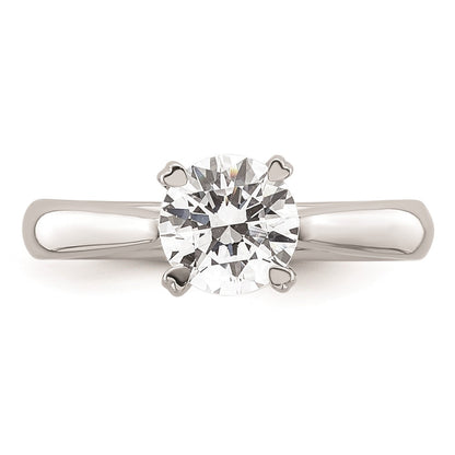 14k White Gold 1.25 carat (7.00 mm) 4-Prong Round Solitaire Engagement Ring Mounting