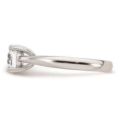 14k White Gold 1.5 carat (7.50 mm) 4-Prong Round Solitaire Engagement Ring Mounting