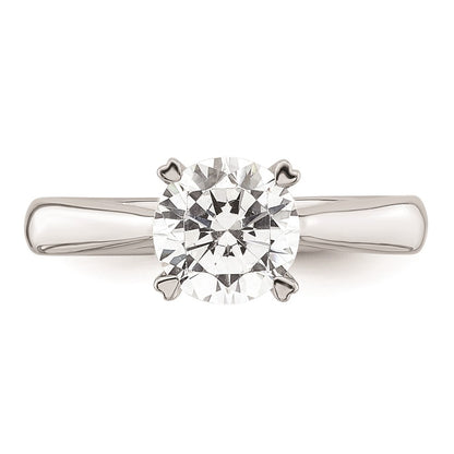 14k White Gold 1.5 carat (7.50 mm) 4-Prong Round Solitaire Engagement Ring Mounting